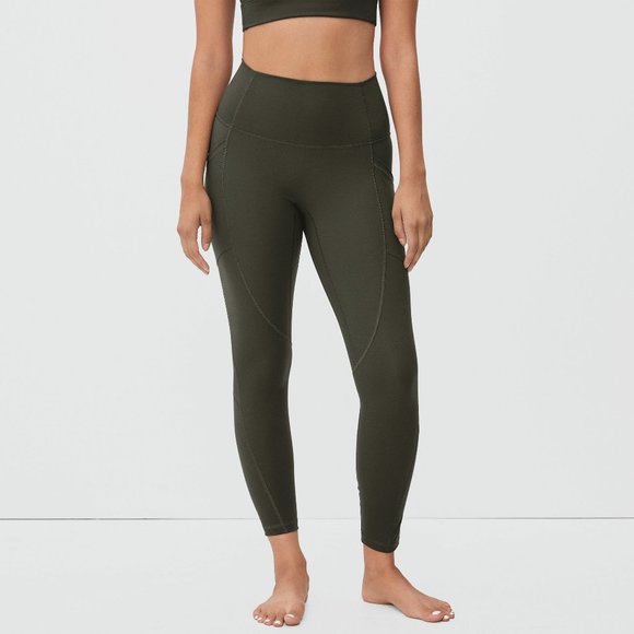 Everlane The Perform Sculpt Green High Rise Leggings Sz S Activewear - Picture 1 of 10